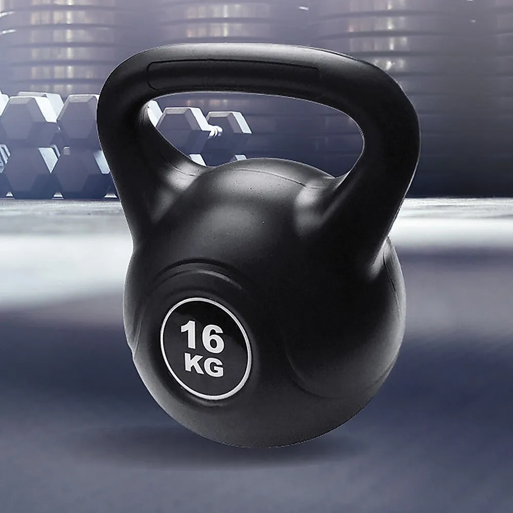 16kg Concrete Kettle Bell w/ Oversized Handle for Gym Training