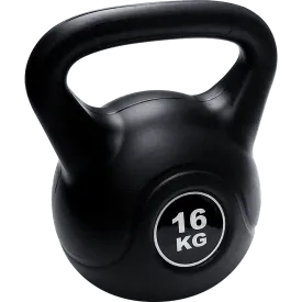 16kg Concrete Kettle Bell w/ Oversized Handle for Gym Training