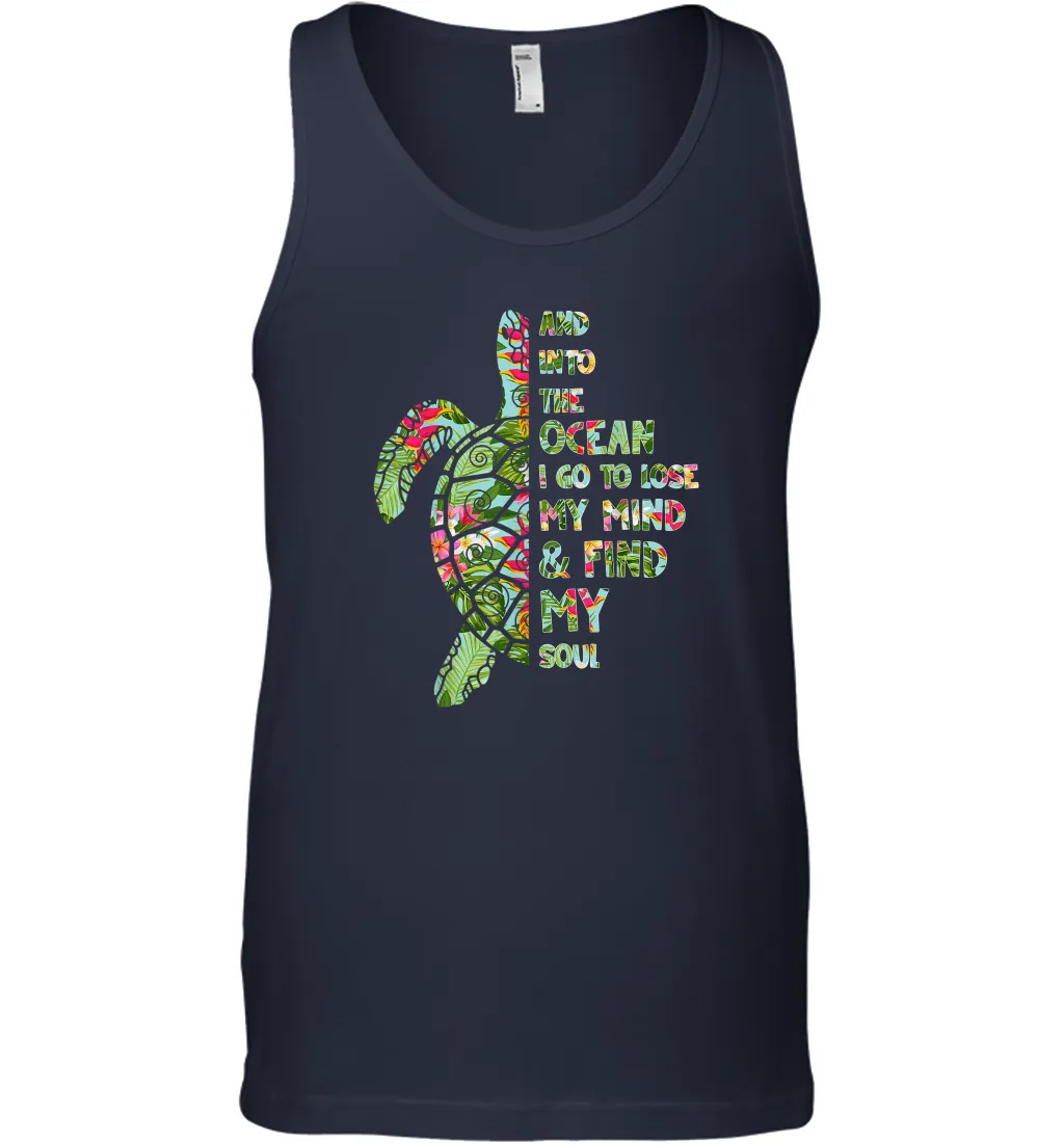 And Into The Ocean I Go To Lose My Mind Men Cotton Tank Top