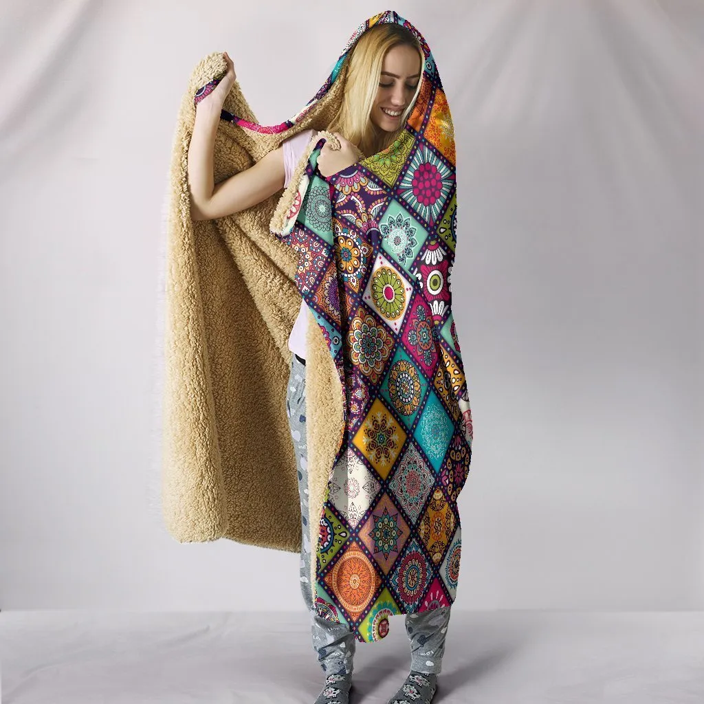 Beautiful Mandala Hooded Blanket