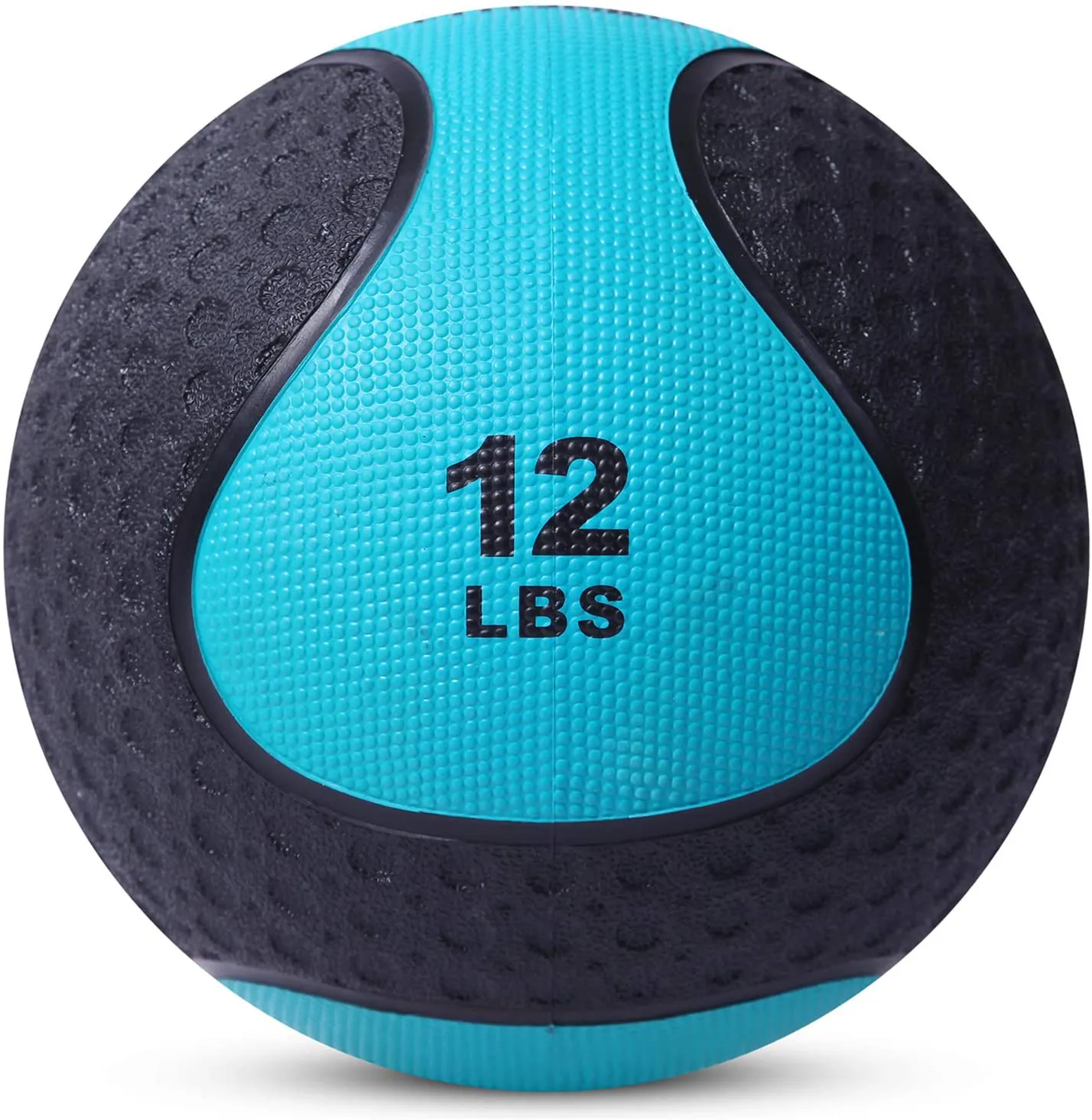 Day 1 Fitness Medicine Exercise Ball with Dual Texture for Superior Grip -10 Size and Bundle Options, 4-20 Pounds -Fitness Balls for Plyometrics Workouts -Improves Balance, Flexibility Coordination