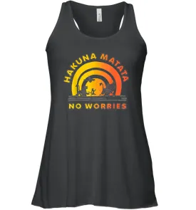 Disney Lion King Gradient No Worries Trio Graphic Women Racerback Tank