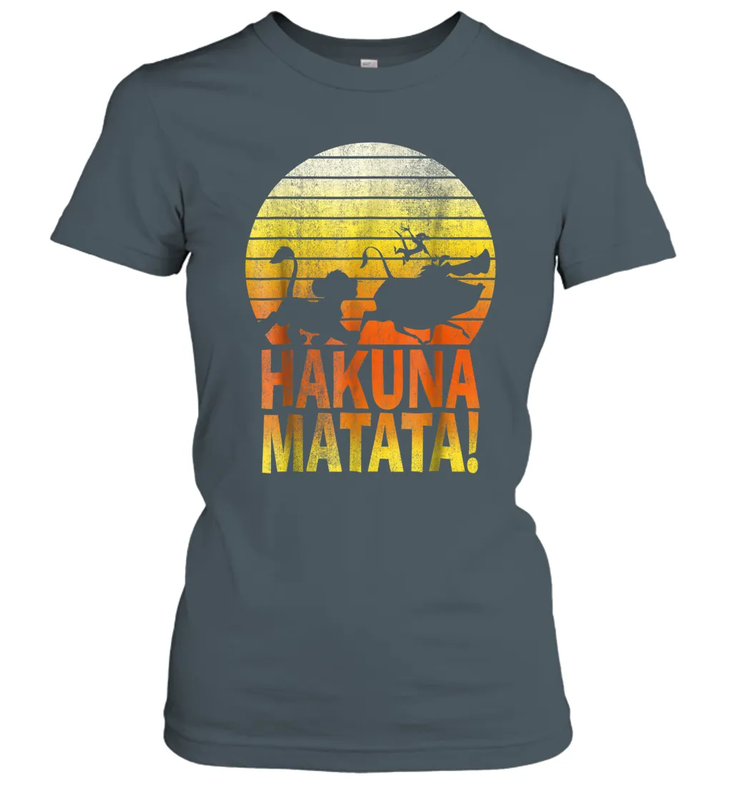 Disney Lion King Hakuna Matata Profile Graphic Women Cotton T-Shirt