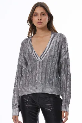 Ellery Cable Sweater // Coal Foil ~ NO RETURNS