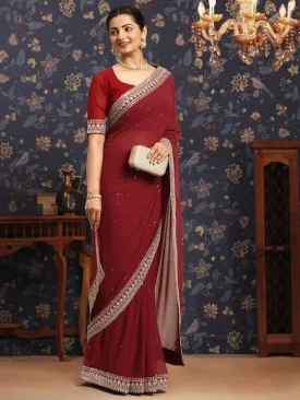 Embellished Mukaish Saree