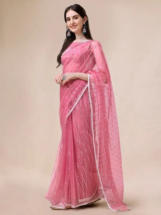 Embellished Net Sarees