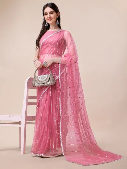 Embellished Net Sarees