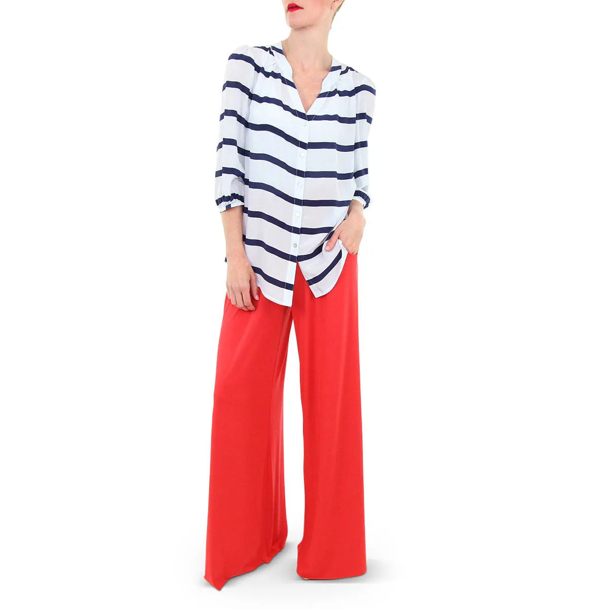 Grady Elastic Waist Wide Leg Pants