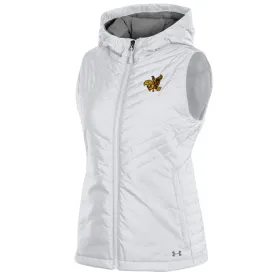 Iowa Hawkeyes Under Armour WOMEN'S White Storm Fitted Hooded Puffer Vest