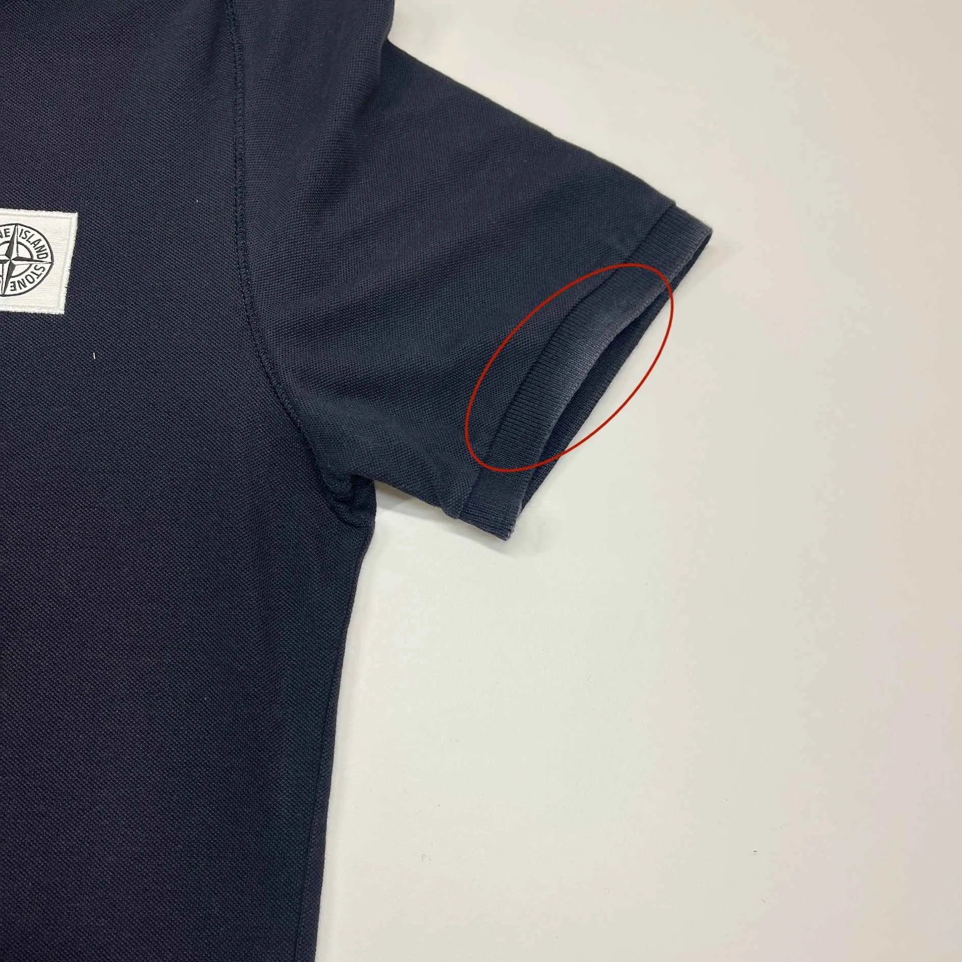 Men's Compass Logo Polo Shirt Navy Size S