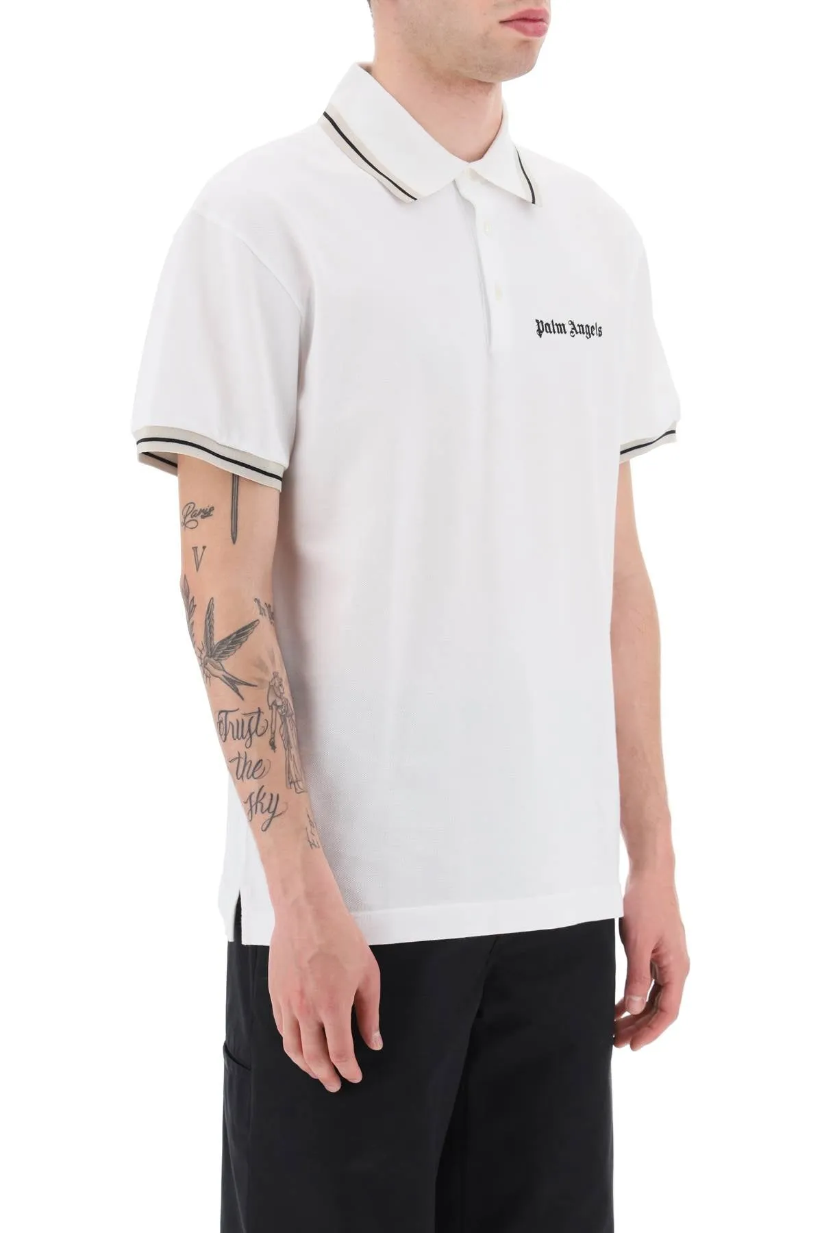 Palm angels classic logo polo shirt