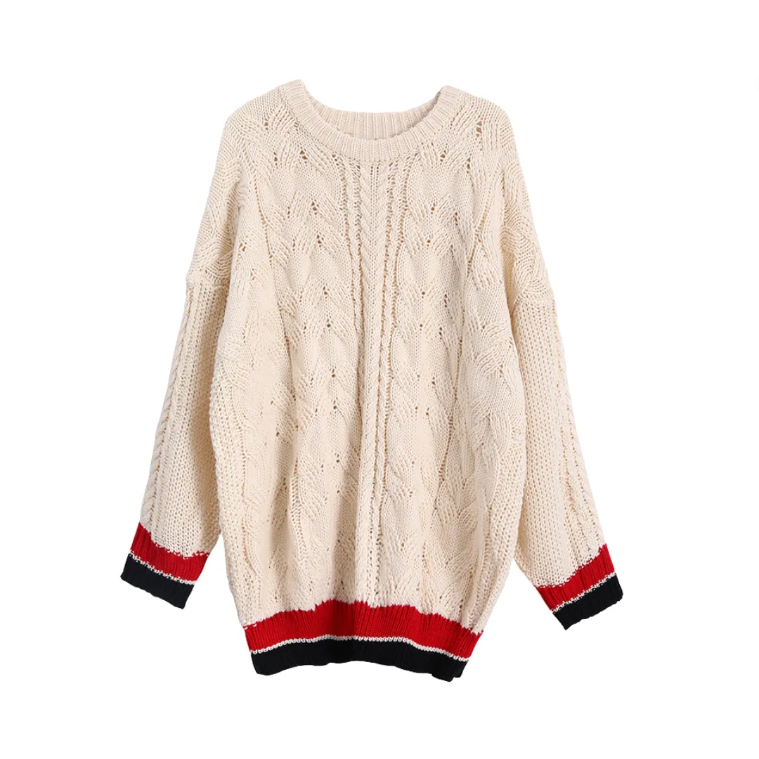 Pre Order: Fried Dough Twists Loose Knit Sweater