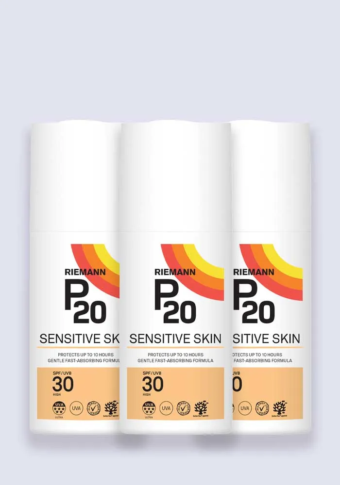 Riemann P20 Sensitive Sun Cream SPF 30 200ml - 3 Pack Saver