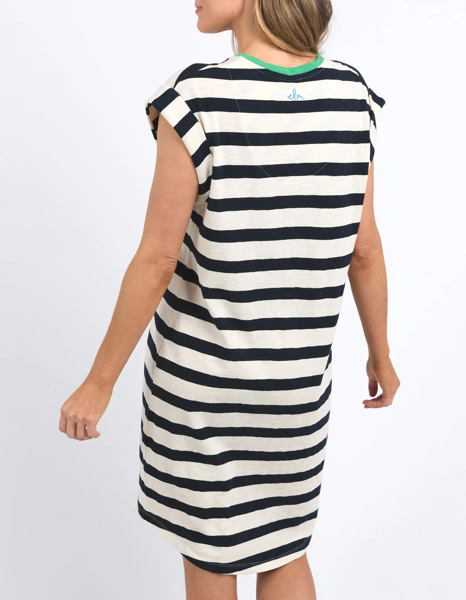 Sunny Tee Dress Navy & White Stripe