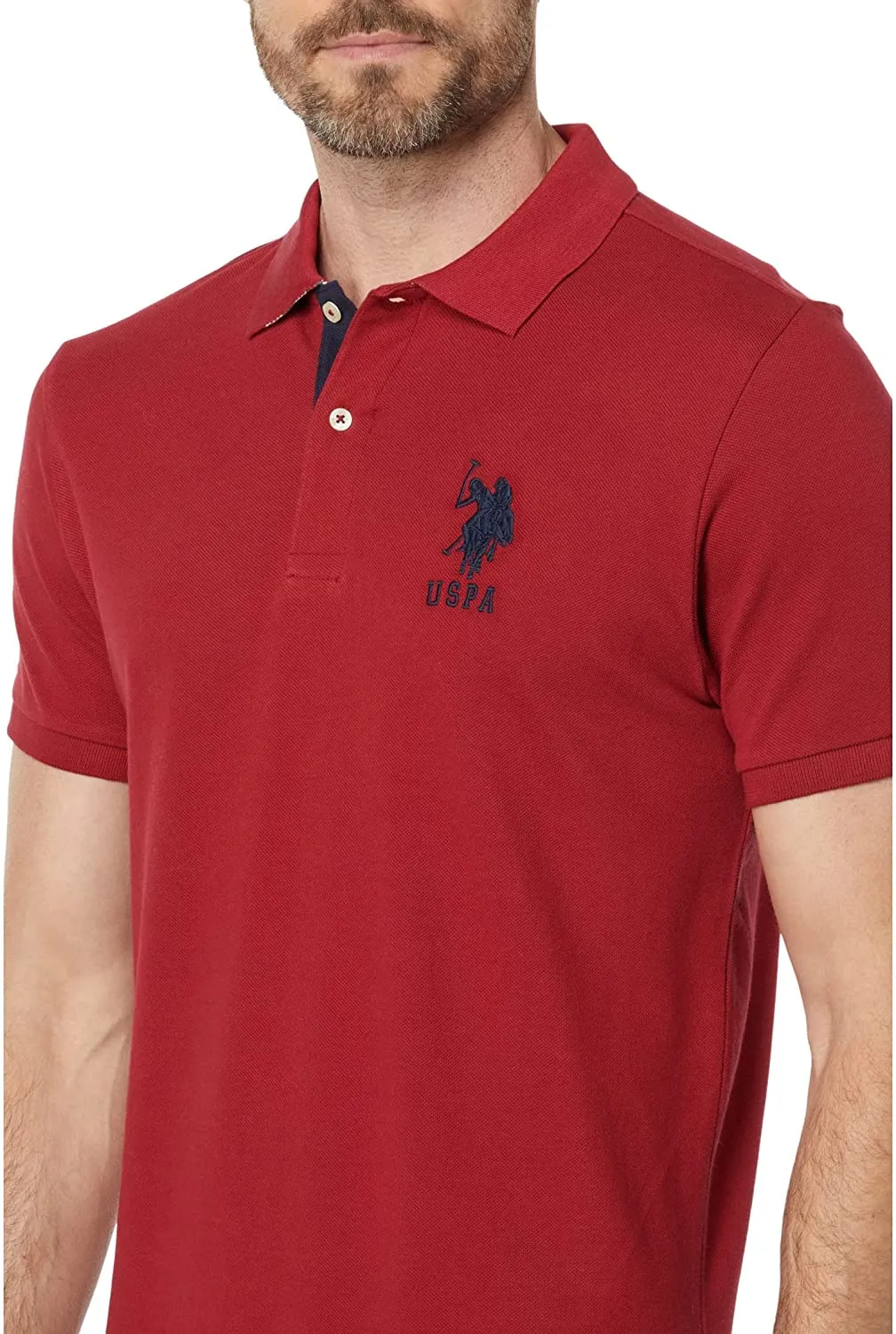 U.S. Polo Assn. Men's Slim Fit Pique Mesh Polo Shirt