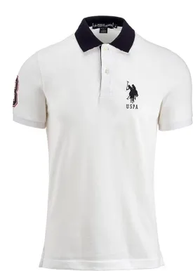 U.S. Polo Assn. Men's Slim Fit Short Sleeve Polo Shirt with Applique